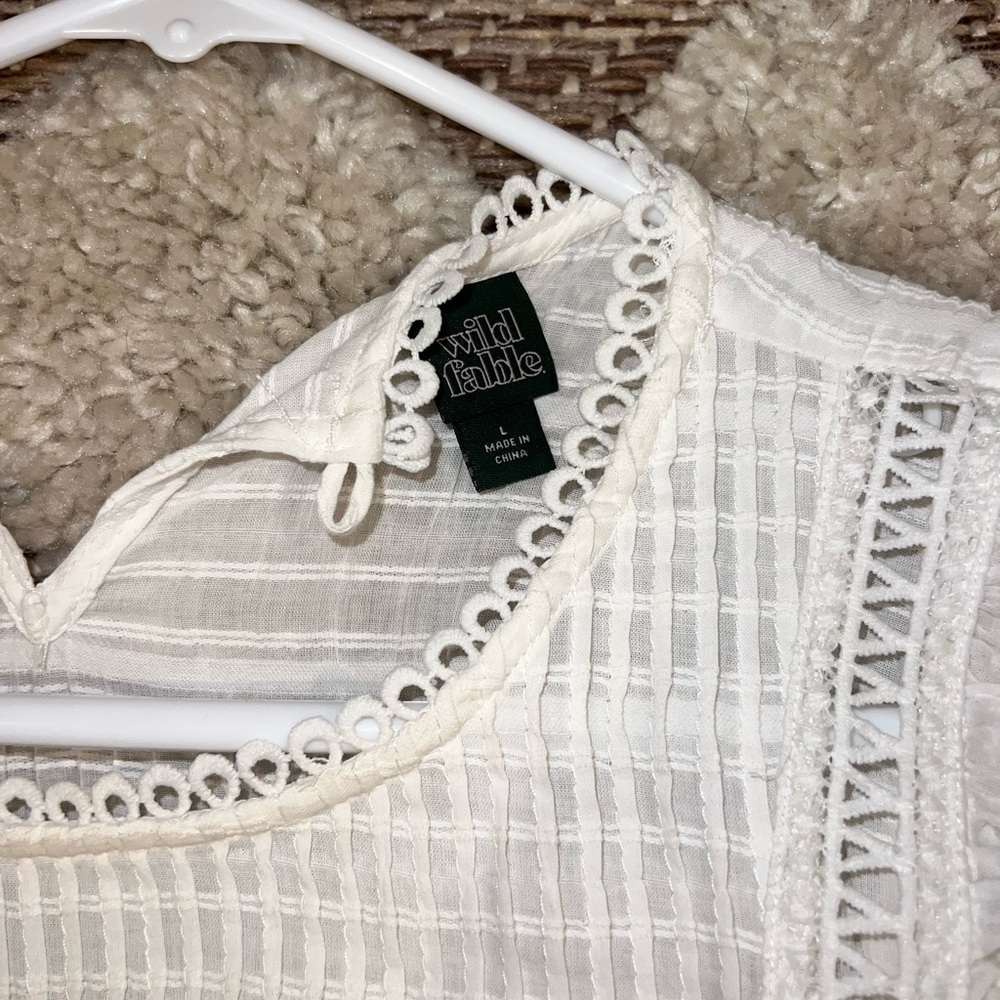 Wild Fable White Ruffle Dress - Picture 4 of 5